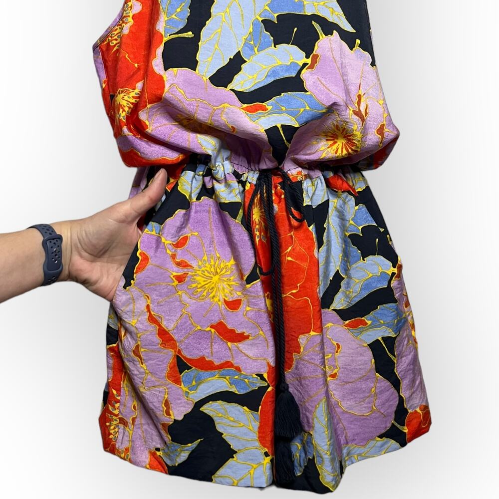 Ann Taylor Loft Women's Multicolor Floral Full Bloom Romper Size Medium Petite - Picture 6 of 15